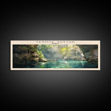 Cargar imagen en el visor de la galería, Cenote Suytun Travel Poster Print, Framed Canvas Wall Art, Metal Wall Art, COUNTRY art, Gift For Him, Travel Wall Art, Travel Lover Gift
