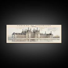 Cargar imagen en el visor de la galería, Château de Chambord Travel Poster Print, Framed Canvas Print, COUNTRY Travel Art, Wood Framed Art, Wall Hanging, Home Decor
