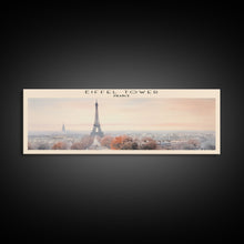 Load image into Gallery viewer, Eiffel Tower Travel Poster Print, Framed Canvas Print, COUNTRY Travel Art, Wood Framed Art, Wall Hanging, Home Decor

