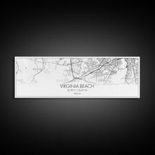 Load image into Gallery viewer, Panoramic Virginia Beach City Map, Virginia Art, Map Print, Minimalist Wall Art, Canvas Art, Housewarming Gift, Street Map Art, Closing Gift

