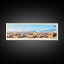 Carregar imagem no visualizador da galeria, Ad-Dawhah, Qatar Panoramic Travel Poster Canvas Print, Ad-Dawhah, Qatar Painting, Qatar Art, Ad-Dawhah Travel Art, Guest Room Painting
