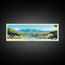 Carregar imagem no visualizador da galeria, Athi River, Kenya Panoramic Travel Poster Canvas Print, Athi River, Kenya Painting, Kenya Art, Athi River Panoramic Travel Art, Travel Painting
