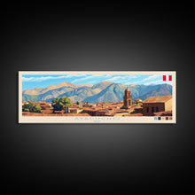 Carregar imagem no visualizador da galeria, Ayacucho, Peru Panoramic Travel Poster Canvas Print, Ayacucho, Peru Painting, Peru Art, Ayacucho Travel Art, Guest Room Painting
