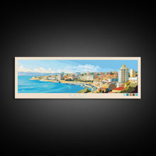 Carregar imagem no visualizador da galeria, Baku, Azerbaijan Panoramic Travel Poster Canvas Print, Baku, Azerbaijan Painting, Azerbaijan Art, Baku Travel Art, Guest Room Painting
