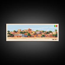 Carregar imagem no visualizador da galeria, Bamako, Mali Travel Poster Panoramic Canvas Print, Bamako, Mali Painting, Mali Art, Bamako Travel Art, Guest Room Painting
