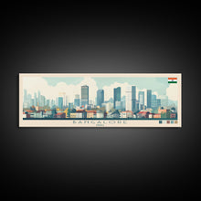 Load image into Gallery viewer, Bangalore, India Panoramic Travel Poster Canvas Print, Bangalore, India Painting, India Art, Bangalore Travel Art, Living Room Painting

