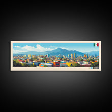 Cargar imagen en el visor de la galería, Benito Juarez, Mexico Panoramic Travel Poster Canvas Print, Benito Juarez, Mexico Painting, Mexico Art, Benito Juarez Travel Art, Guest Room Painting
