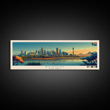 Load image into Gallery viewer, Benoni, South Africa Panoramic Travel Poster Canvas Print, Benoni, South Africa Painting, South Africa Art, Benoni Travel Art, Living Room Painting

