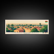 Load image into Gallery viewer, Bobo-Dioulasso, Burkina Faso Panoramic Travel Poster Canvas Print, Bobo-Dioulasso, Burkina Faso Painting, Burkina Faso Art, Bobo-Dioulasso Travel Art, Guest Room Painting
