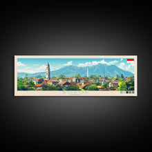 Load image into Gallery viewer, Bogor, Indonesia Panoramic Travel Poster Canvas Print, Bogor, Indonesia Painting, Indonesia Art, Bogor Travel Art, Living Room Painting
