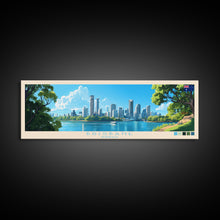 Carregar imagem no visualizador da galeria, Brisbane, Australia Travel Poster Panoramic Canvas Print, Brisbane, Australia Painting, Australia Art, Brisbane Travel Art, Guest Room Painting
