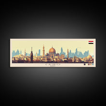 Carregar imagem no visualizador da galeria, Cairo, Egypt Panoramic Travel Poster Canvas Print, Cairo, Egypt Painting, Egypt Art, Cairo Panoramic Travel Art, Travel Painting
