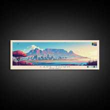 Carregar imagem no visualizador da galeria, Cape Town, South Africa Panoramic Travel Poster Canvas Print, Cape Town, South Africa Painting, South Africa Art, Cape Town Travel Art, Guest Room Painting
