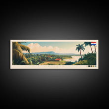 Carregar imagem no visualizador da galeria, Capiata, Paraguay Panoramic Travel Poster Canvas Print, Capiata, Paraguay Painting, Paraguay Art, Capiata Travel Art, Living Room Painting
