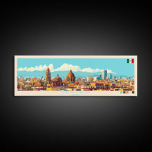 Cargar imagen en el visor de la galería, Centro, Mexico Panoramic Travel Poster Canvas Print, Centro, Mexico Painting, Mexico Art, Centro Travel Art, Guest Room Painting
