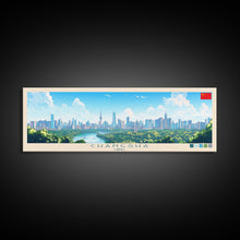 Cargar imagen en el visor de la galería, Changsha, China Panoramic Travel Poster Canvas Print, Changsha, China Painting, China Art, Changsha Travel Art, Living Room Painting
