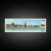 Cargar imagen en el visor de la galería, Chichester, England Panoramic Travel Poster Canvas Print, Chichester, England Painting, England Art, Chichester Panoramic Travel Art, Travel Painting
