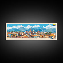 Load image into Gallery viewer, Cuenca, Ecuador Panoramic Travel Poster Canvas Print, Cuenca, Ecuador Painting, Ecuador Art, Cuenca Travel Art, Guest Room Painting
