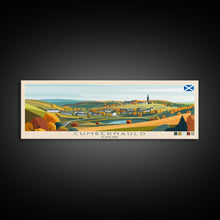 Load image into Gallery viewer, Cumbernauld, Scotland Panoramic Travel Poster Canvas Print, Cumbernauld, Scotland Painting, Scotland Art, Cumbernauld Travel Art, Guest Room Painting
