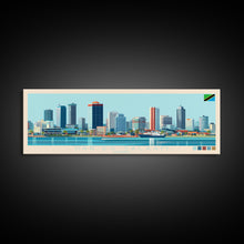 Load image into Gallery viewer, Dar es Salaam, Tanzania Panoramic Travel Poster Canvas Print, Dar es Salaam, Tanzania Painting, Tanzania Art, Dar es Salaam Travel Art, Living Room Painting
