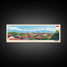 Load image into Gallery viewer, Depok, Indonesia Panoramic Travel Poster Canvas Print, Depok, Indonesia Painting, Indonesia Art, Depok Panoramic Travel Art, Travel Painting

