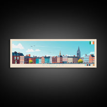 Load image into Gallery viewer, Dundalk, Ireland Travel Poster Panoramic Canvas Print, Dundalk, Ireland Painting, Ireland Art, Dundalk Travel Art, Guest Room Painting
