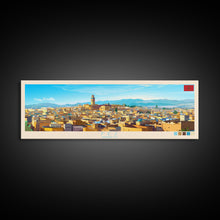 Cargar imagen en el visor de la galería, Fez, Morocco Travel Poster Panoramic Canvas Print, Fez, Morocco Painting, Morocco Art, Fez Travel Art, Guest Room Painting
