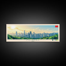 Load image into Gallery viewer, Foshan, China Panoramic Travel Poster Canvas Print, Foshan, China Painting, China Art, Foshan Panoramic Travel Art, Travel Painting
