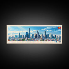 Cargar imagen en el visor de la galería, Ho Chi Minh City, Vietnam Panoramic Travel Poster Canvas Print, Ho Chi Minh City, Vietnam Painting, Vietnam Art, Ho Chi Minh City Panoramic Travel Art, Travel Painting
