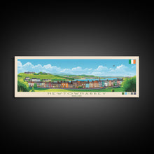 Load image into Gallery viewer, Newtownabbey, Ireland Panoramic Travel Poster Canvas Print, Newtownabbey, Ireland Painting, Ireland Art, Newtownabbey Travel Art, Living Room Painting
