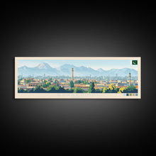 Load image into Gallery viewer, Rawalpindi, Pakistan Panoramic Travel Poster Canvas Print, Rawalpindi, Pakistan Painting, Pakistan Art, Rawalpindi Travel Art, Living Room Painting
