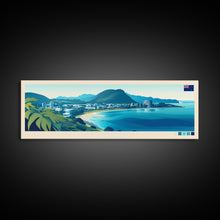Load image into Gallery viewer, Tauranga, New Zealand Travel Poster Panoramic Canvas Print, Tauranga, New Zealand Painting, New Zealand Art, Tauranga Travel Art, Guest Room Painting
