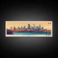Load image into Gallery viewer, Winnipeg, Canada Panoramic Travel Poster Canvas Print, Winnipeg, Canada Painting, Canada Art, Winnipeg Travel Art, Guest Room Painting
