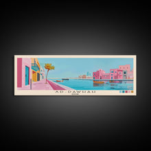 Carregar imagem no visualizador da galeria, Ad-Dawhah, Qatar Panoramic Canvas Print, Ad-Dawhah, Qatar Painting, Qatar Art, Ad-Dawhah Travel Poster, Travel Art, Living Room Painting
