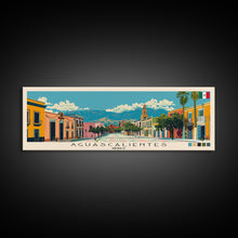 Carregar imagem no visualizador da galeria, Aguascalientes, Mexico Panoramic Canvas Print, Aguascalientes, Mexico Painting, Mexico Art, Aguascalientes Travel Poster, Travel Art, Guest Room Painting
