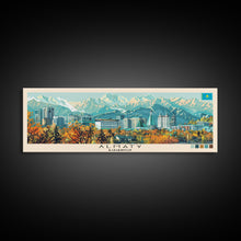 Carregar imagem no visualizador da galeria, Almaty, Kazakhstan Panoramic Canvas Print, Almaty, Kazakhstan Painting, Kazakhstan Art, Almaty Travel Poster, Travel Art, Living Room Painting
