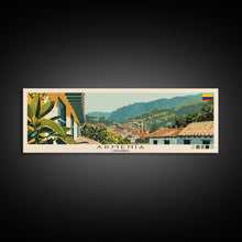 Load image into Gallery viewer, Armenia, Colombia Panoramic Canvas Print, Armenia, Colombia Painting, Colombia Art, Armenia Travel Poster, Travel Art, Vacation Gift
