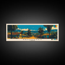 Carregar imagem no visualizador da galeria, Bafoussam, Cameroon Panoramic Canvas Print, Bafoussam, Cameroon Painting, Cameroon Art, Bafoussam Travel Poster, Travel Art, Living Room Painting
