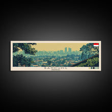 Load image into Gallery viewer, Bandung, Indonesia Panoramic Canvas Print, Bandung, Indonesia Painting, Indonesia Art, Bandung Travel Poster, Travel Art, Housewarming Gift

