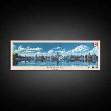 Load image into Gallery viewer, Barrie, Canada Panoramic Canvas Print, Barrie, Canada Painting, Canada Art, Barrie Travel Poster, Travel Art, Guest Room Painting
