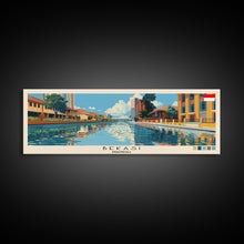 Load image into Gallery viewer, Bekasi, Indonesia Panoramic Canvas Print, Bekasi, Indonesia Painting, Indonesia Art, Bekasi Travel Poster, Travel Art, Guest Room Painting
