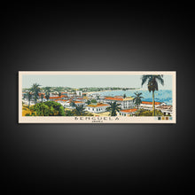 Load image into Gallery viewer, Benguela, Angola Panoramic Canvas Print, Benguela, Angola Painting, Angola Art, Benguela Travel Poster, Travel Art, Vacation Gift
