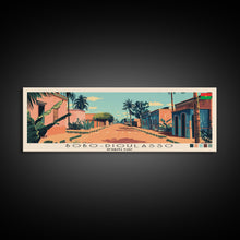 Load image into Gallery viewer, Bobo-Dioulasso, Burkina Faso Panoramic Canvas Print, Bobo-Dioulasso, Burkina Faso Painting, Burkina Faso Art, Bobo-Dioulasso Travel Poster, Travel Art, Guest Room Painting
