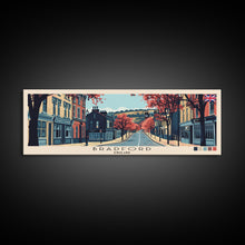 Load image into Gallery viewer, Bradford, England Panoramic Canvas Print, Bradford, England Painting, England Art, Bradford Travel Poster, Travel Art, Vacation Gift
