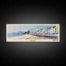 Load image into Gallery viewer, Bray, Ireland Panoramic Canvas Print, Bray, Ireland Painting, Ireland Art, Bray Travel Poster, Travel Art, Guest Room Painting
