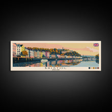 Carregar imagem no visualizador da galeria, Bristol, England Panoramic Canvas Print, Bristol, England Painting, England Art, Bristol Travel Poster, Travel Art, Housewarming Gift
