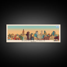 Carregar imagem no visualizador da galeria, Buenos Aires, Argentina Panoramic Canvas Print, Buenos Aires, Argentina Painting, Argentina Art, Buenos Aires Travel Poster, Travel Art, Guest Room Painting
