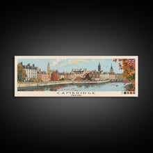 Carregar imagem no visualizador da galeria, Cambridge, England Panoramic Canvas Print, Cambridge, England Painting, England Art, Cambridge Travel Poster, Travel Art, Living Room Painting
