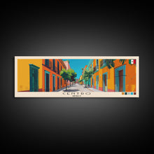 Cargar imagen en el visor de la galería, Centro, Mexico Panoramic Canvas Print, Centro, Mexico Painting, Mexico Art, Centro Travel Poster, Travel Art, Living Room Painting
