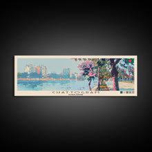 Cargar imagen en el visor de la galería, Chattogram, Bangladesh Panoramic Canvas Print, Chattogram, Bangladesh Painting, Bangladesh Art, Chattogram Travel Poster, Travel Art, Guest Room Painting
